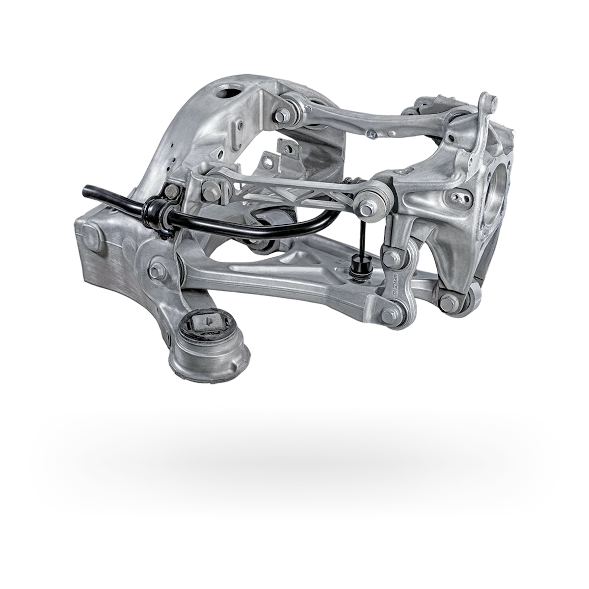 Photo of a rear axle for a Tesla Model S comprising MEYLE components.